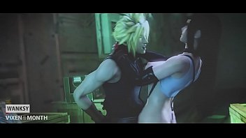 Tifa and Cloud squeeze in a quickie